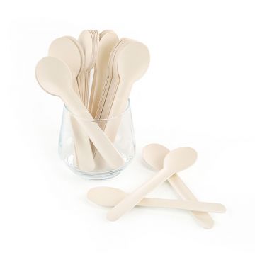 6.2英寸可降解纸勺-白色