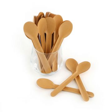 6.2英寸可降解纸勺-棕色