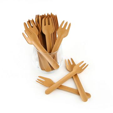 6.2英寸可降解纸叉-棕色