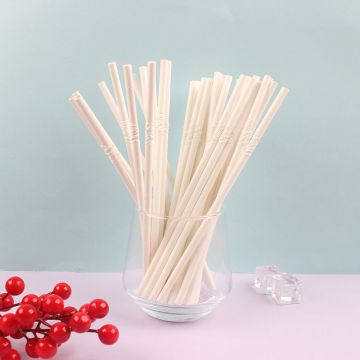 可降解弯头纸吸管-白色