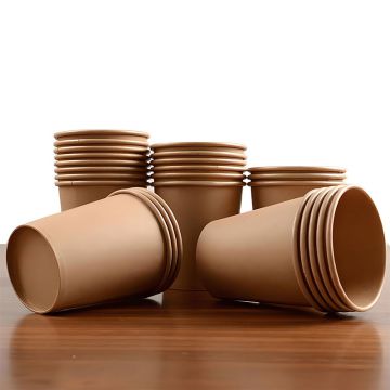可降解一次性纸杯-棕色